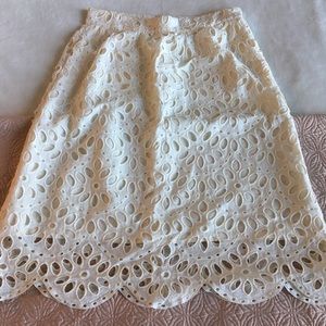 White eyelet skirt